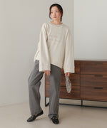 logo embroidery volume sweat tops