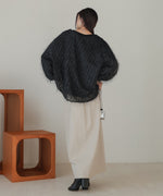 sheer shaggy layered sweat top