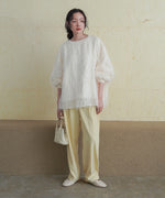 sheer shaggy layered sweat top