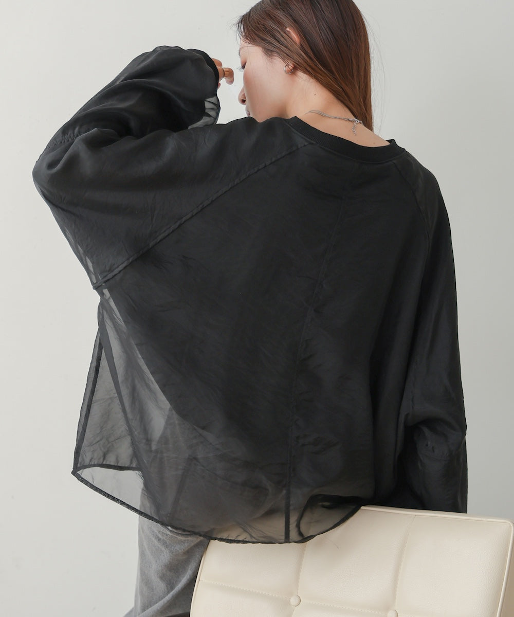 シアーレイヤード裏毛スウェット