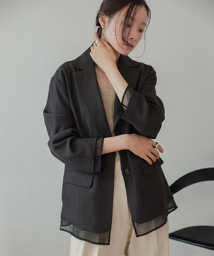 sheer switch tailored jacket