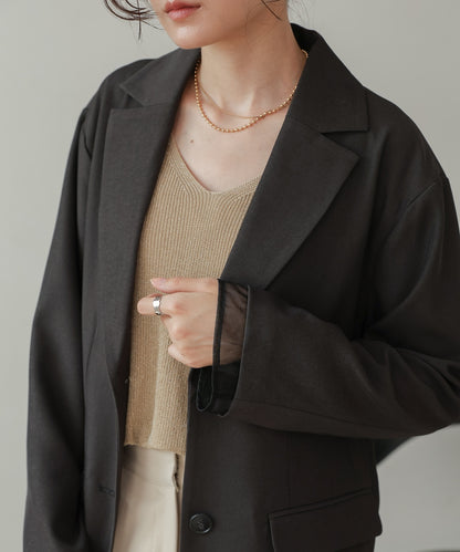 sheer switch tailored jacket