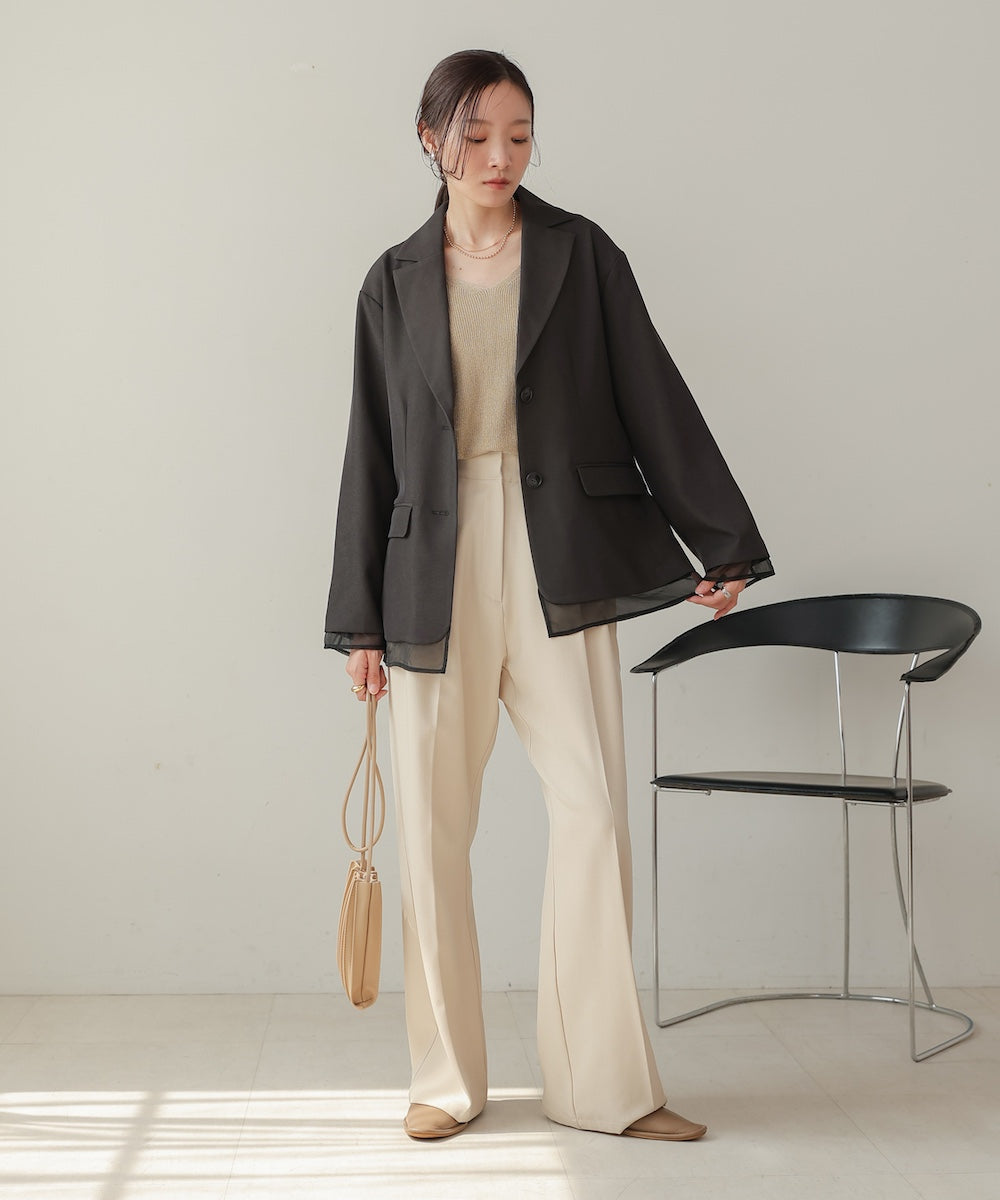 sheer switch tailored jacket