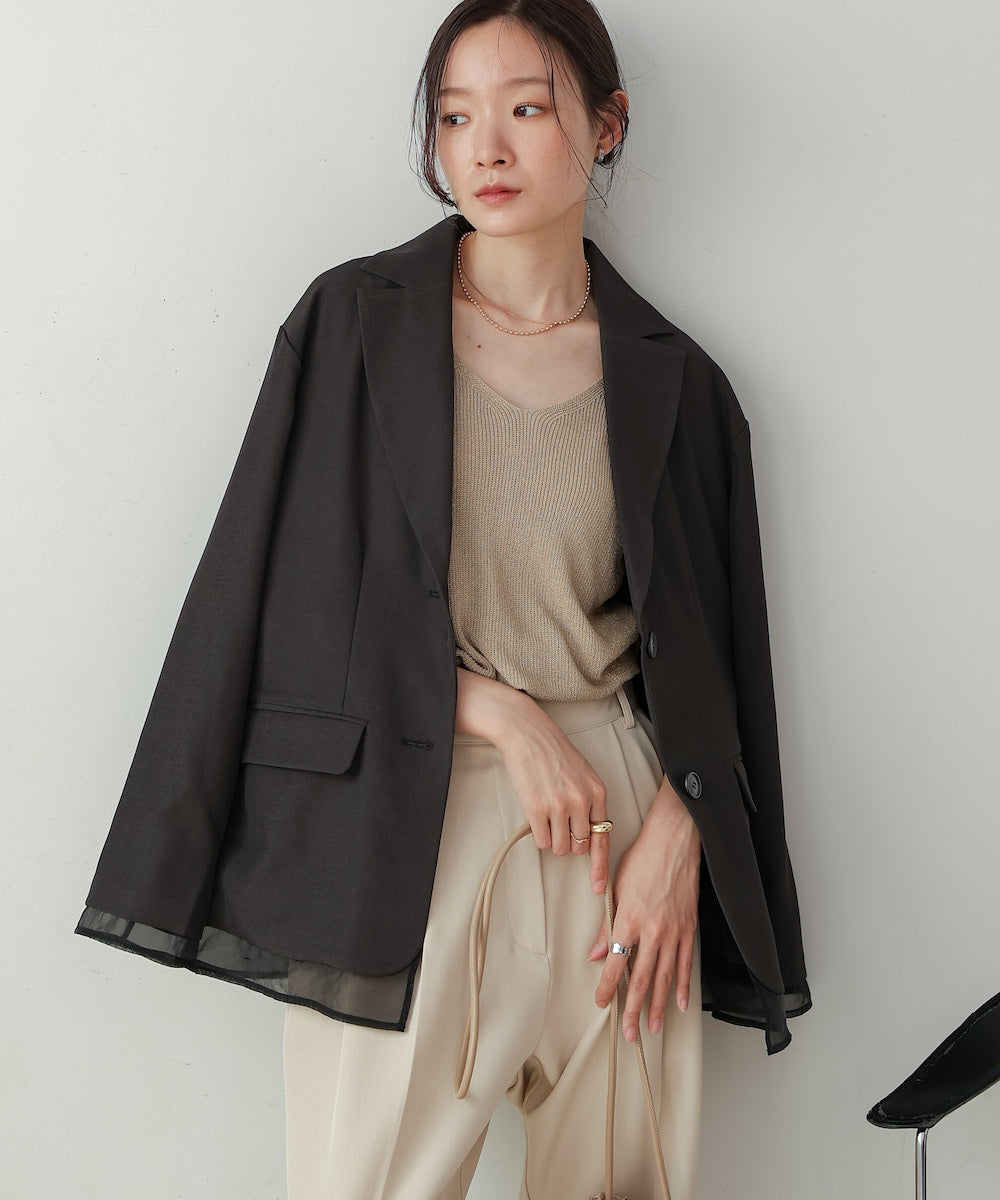 sheer switch tailored jacket