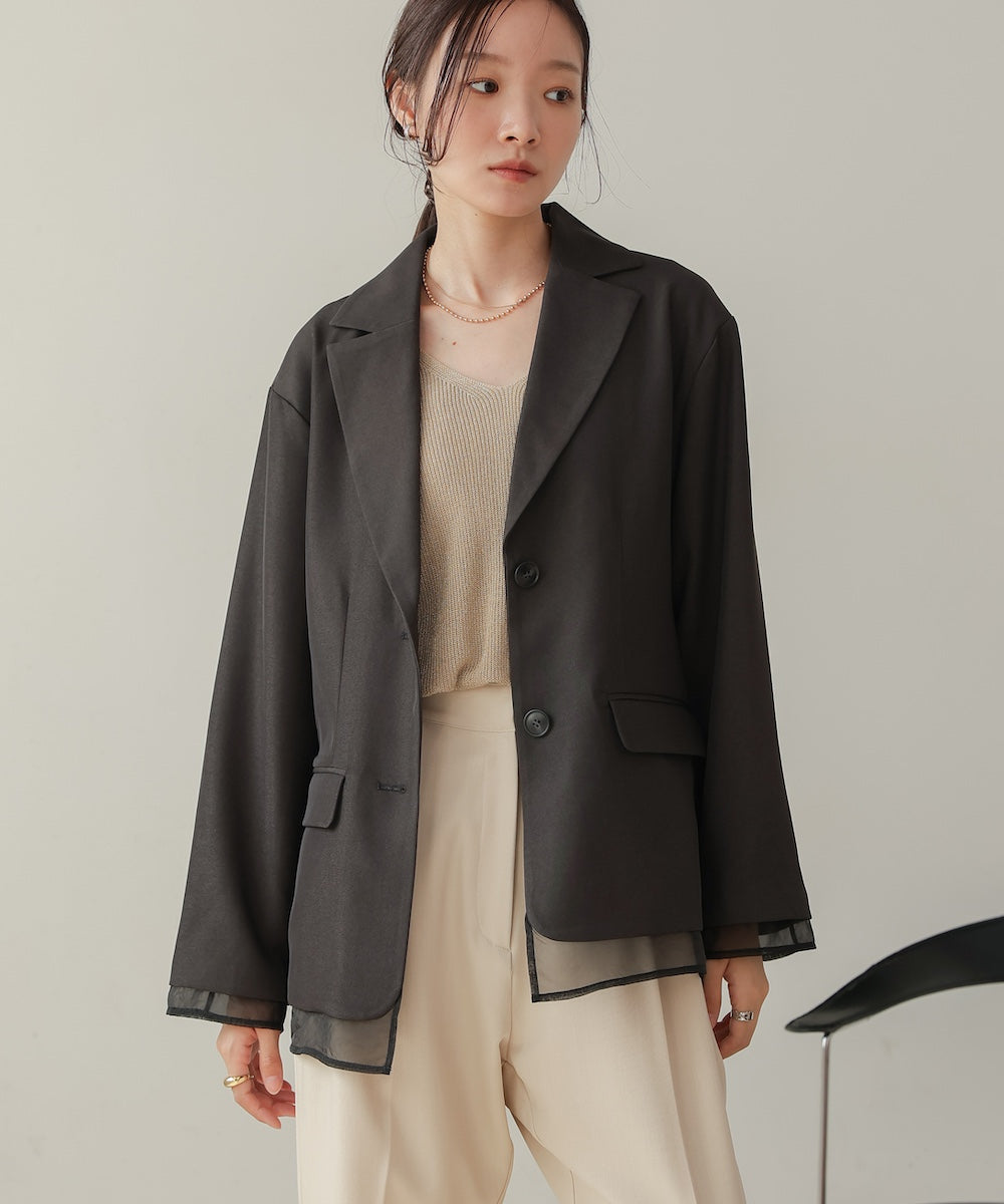 sheer switch tailored jacket