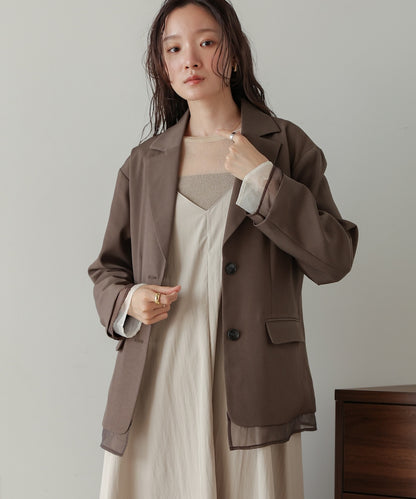 sheer switch tailored jacket