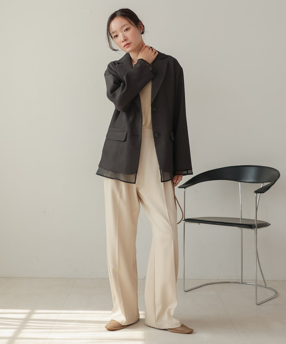 sheer switch tailored jacket