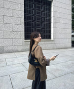 ●nao×Bab●side curve collarless jacket