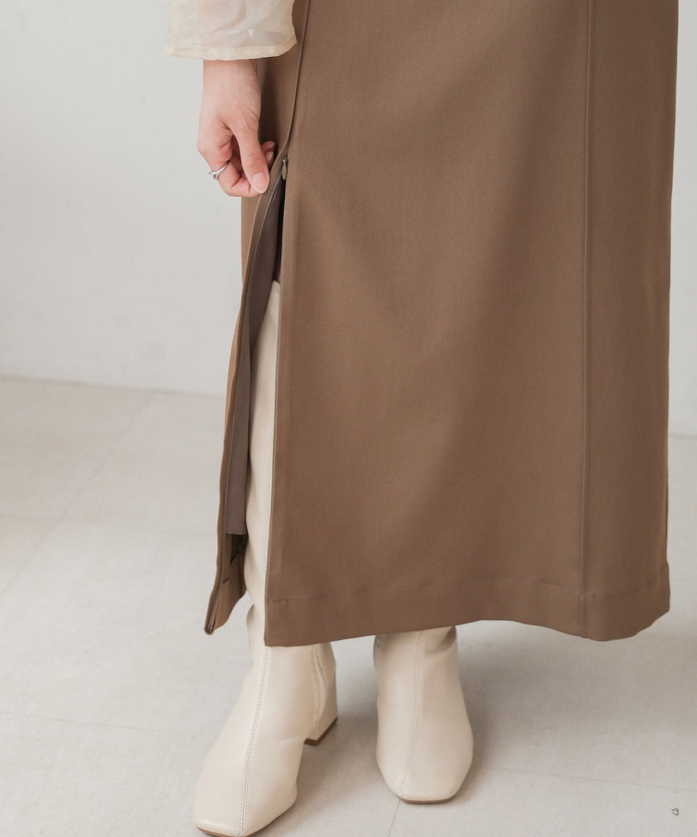 ●nao×Bab●zip slit i-line skirt