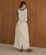 2way shaggy jacquard vest