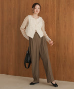 2way shaggy jacquard vest