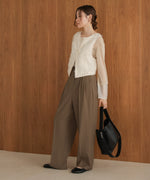 2way shaggy jacquard vest