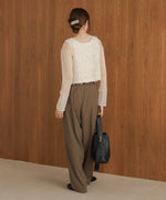 2way shaggy jacquard vest