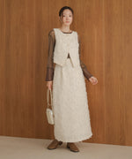 2way shaggy jacquard vest