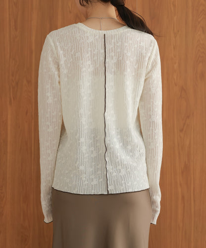 ｍellow-switched jacquard tops