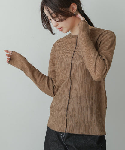 ｍellow-switched jacquard tops