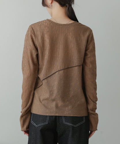 ｍellow-switched jacquard tops