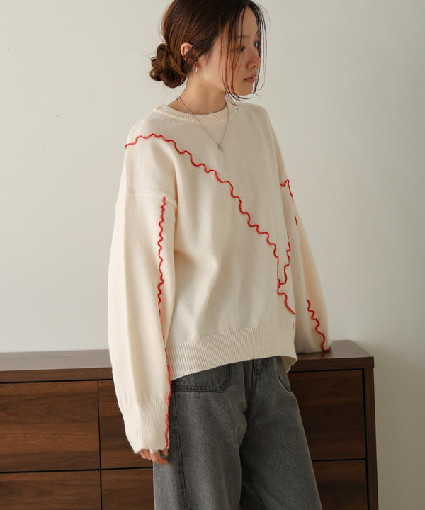 wave mellow knit tops