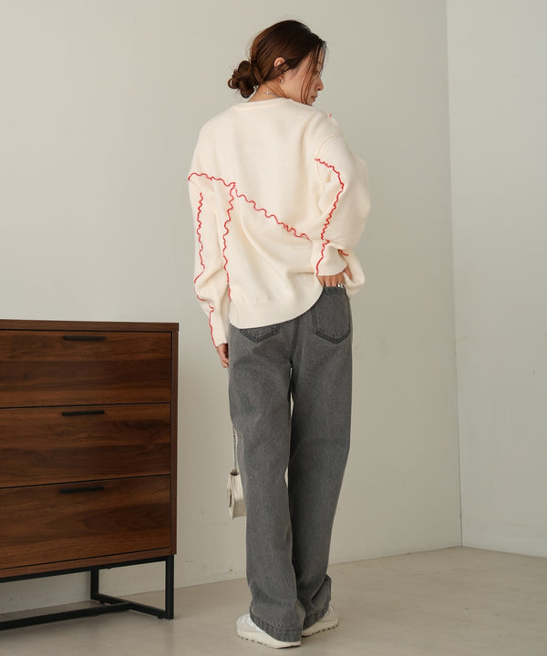 wave mellow knit tops