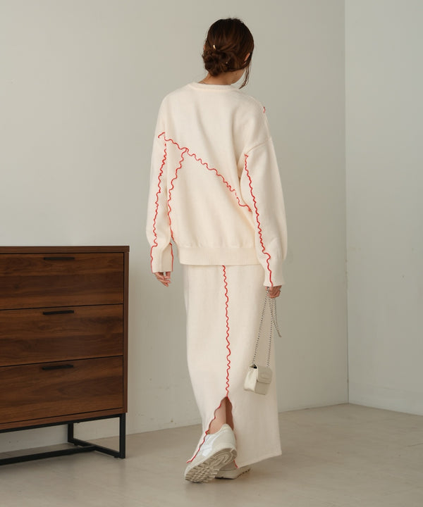 wave mellow knit tops