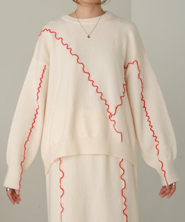 wave mellow knit tops