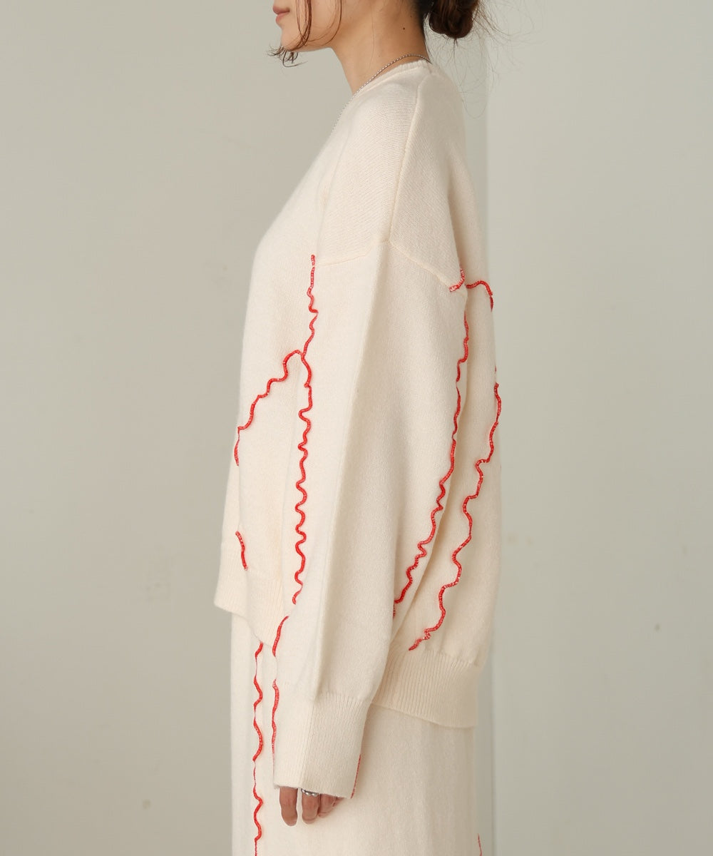 wave mellow knit tops