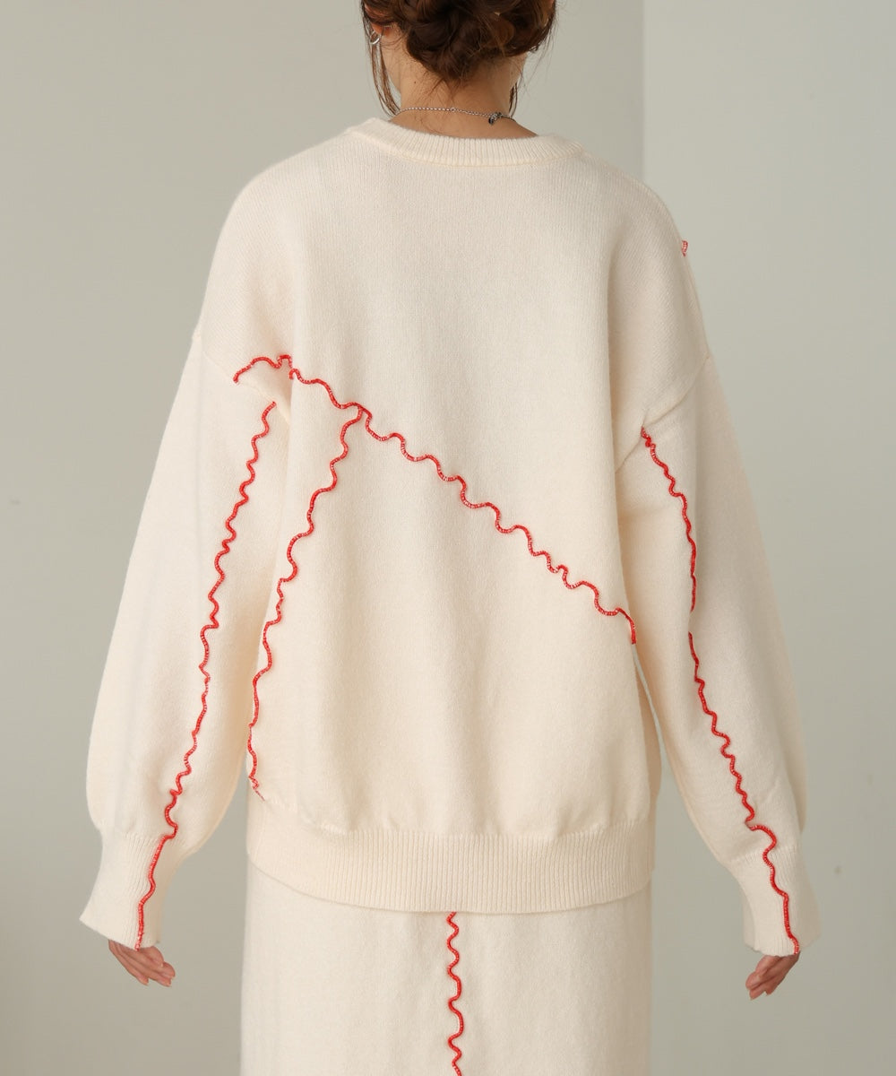 wave mellow knit tops