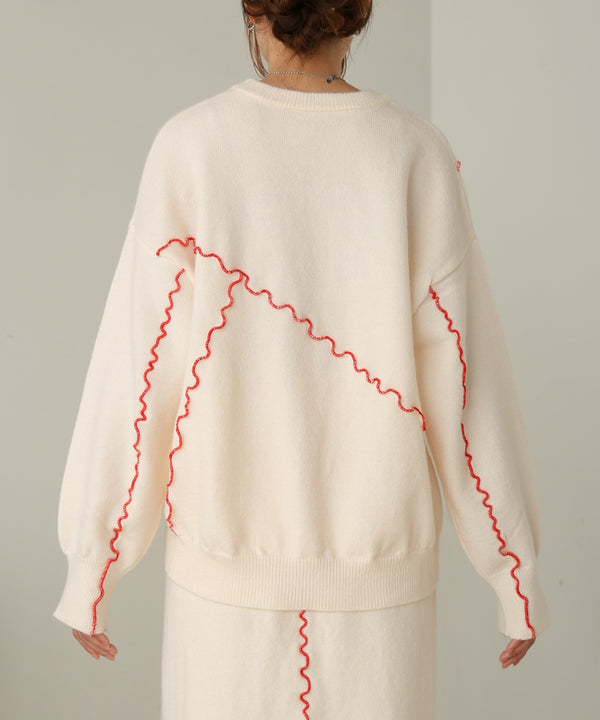 wave mellow knit tops