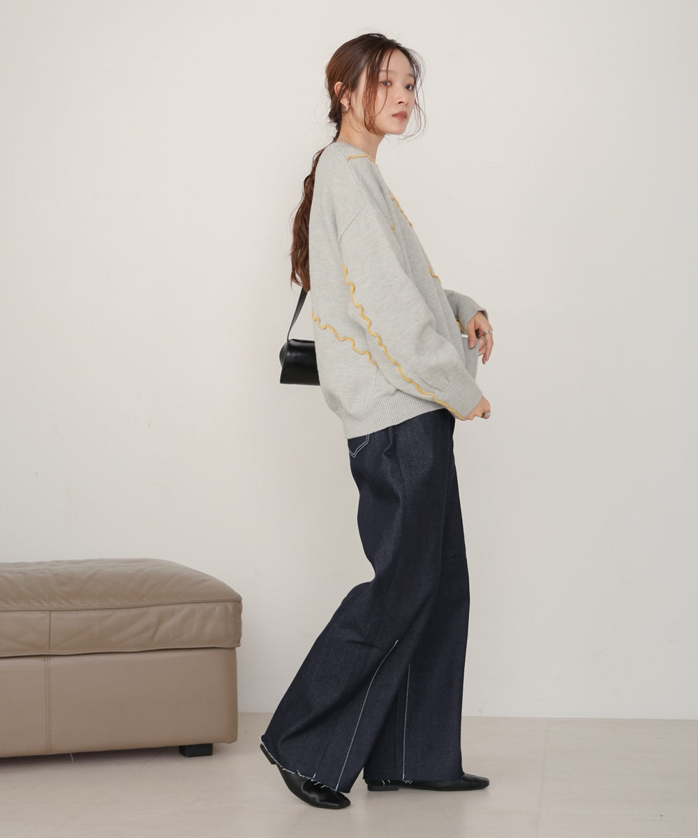 wave mellow knit tops