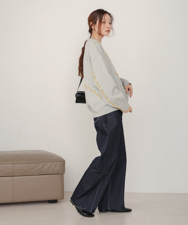 wave mellow knit tops