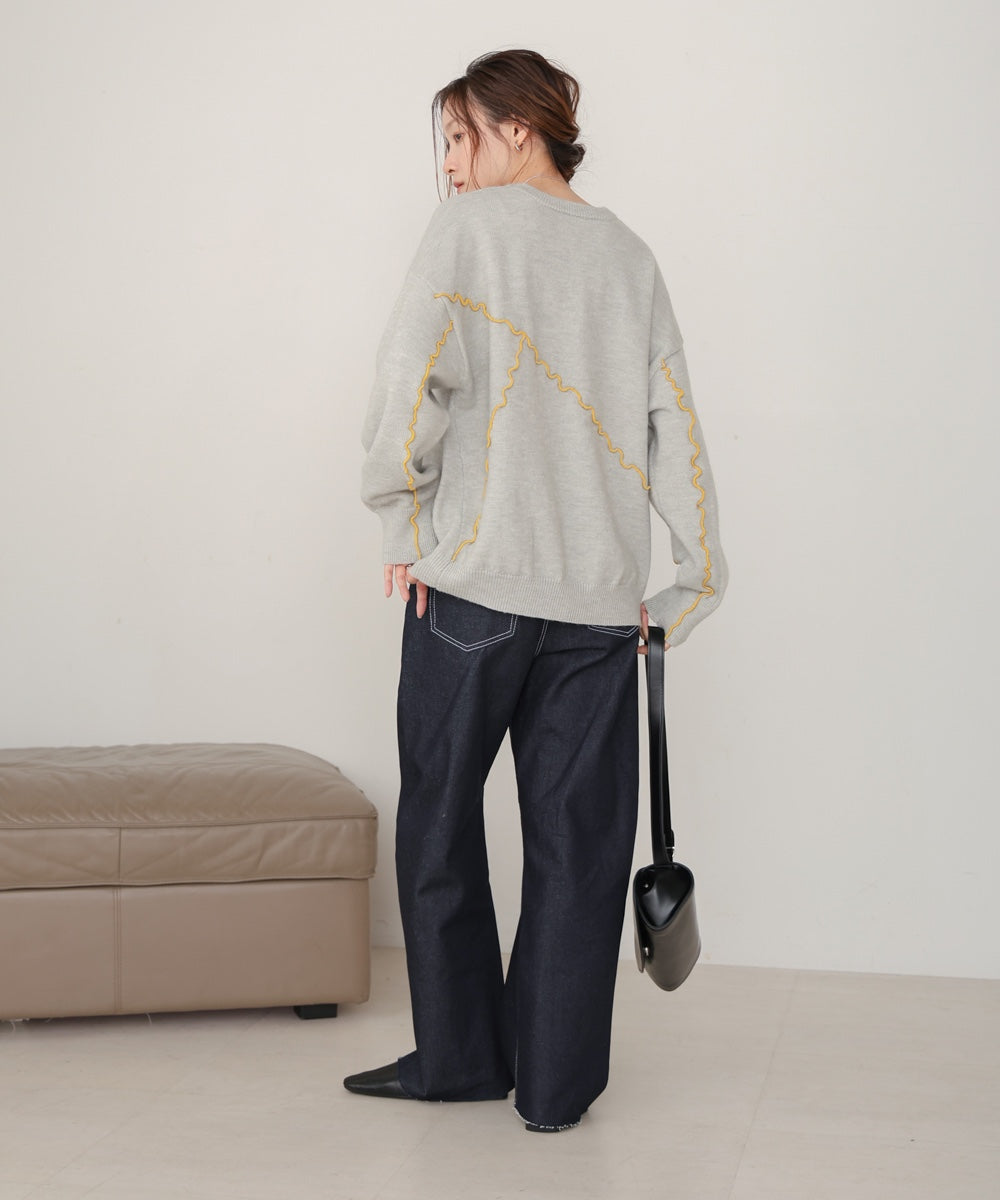 wave mellow knit tops