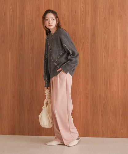 ［Knit1000円off］wave mellow knit tops