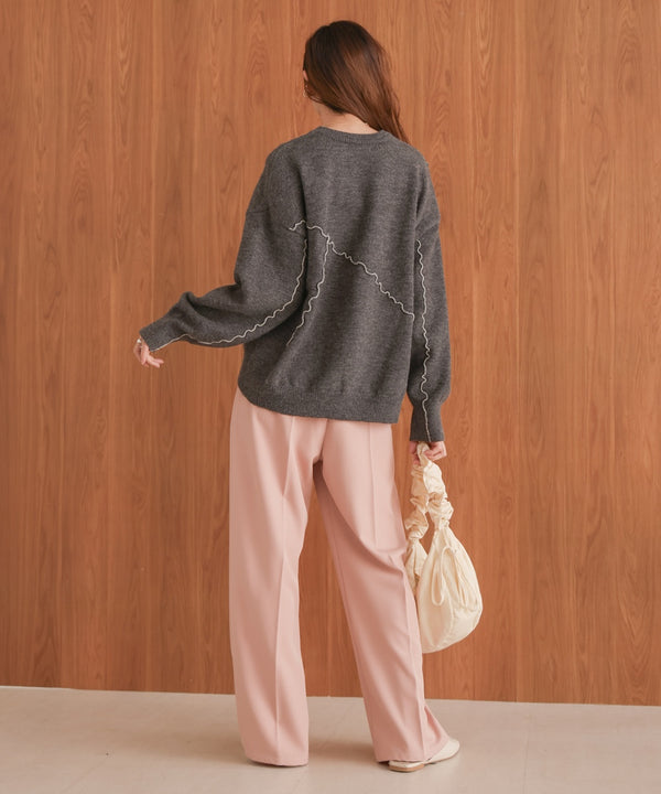 wave mellow knit tops