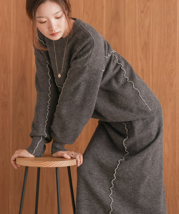 wave mellow knit tops