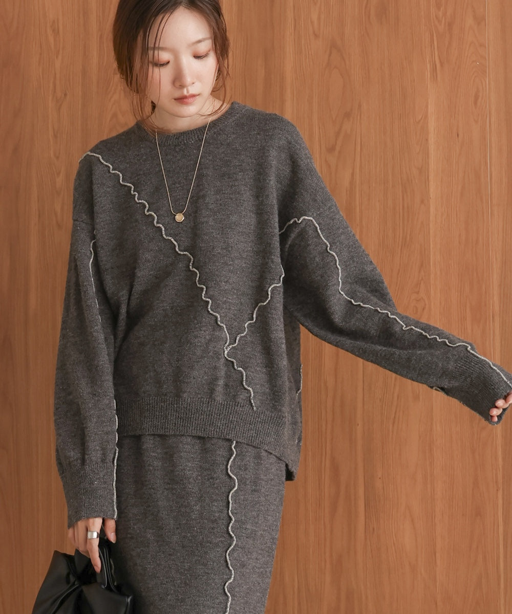 wave mellow knit tops