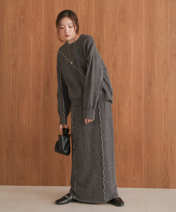 wave mellow knit tops