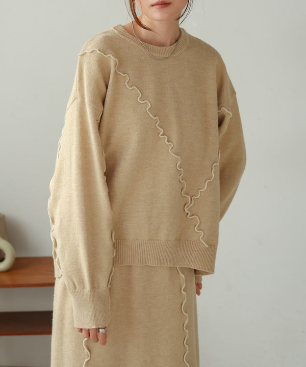 wave mellow knit tops