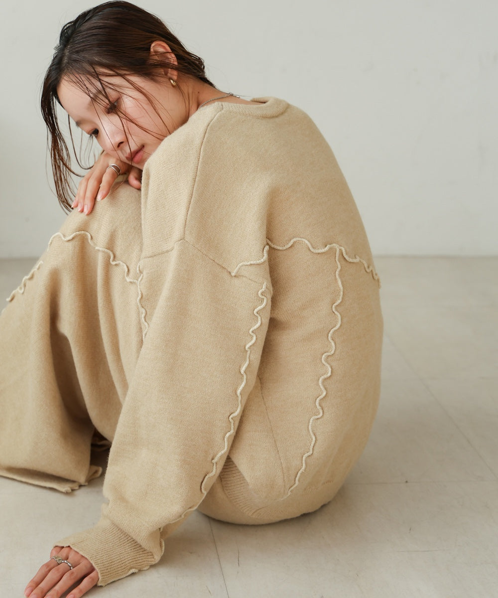 wave mellow knit tops