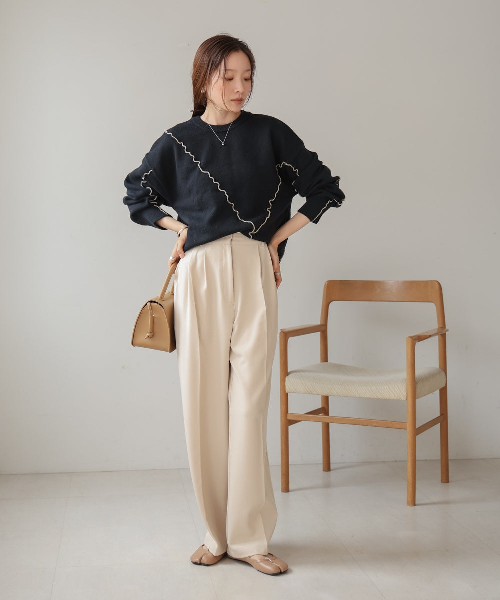 wave mellow knit tops