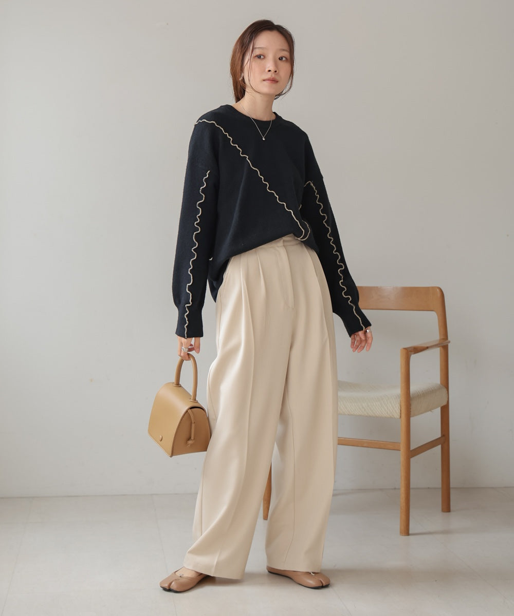 wave mellow knit tops