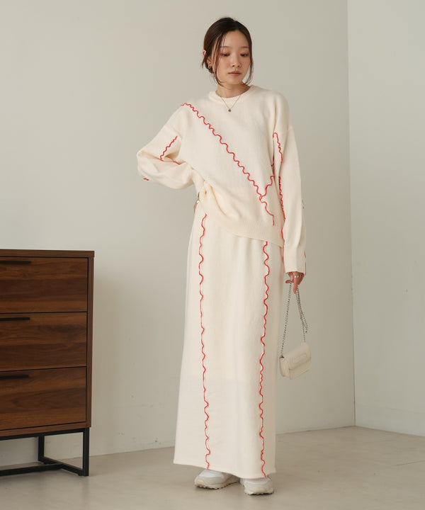 wave mellow knit tops