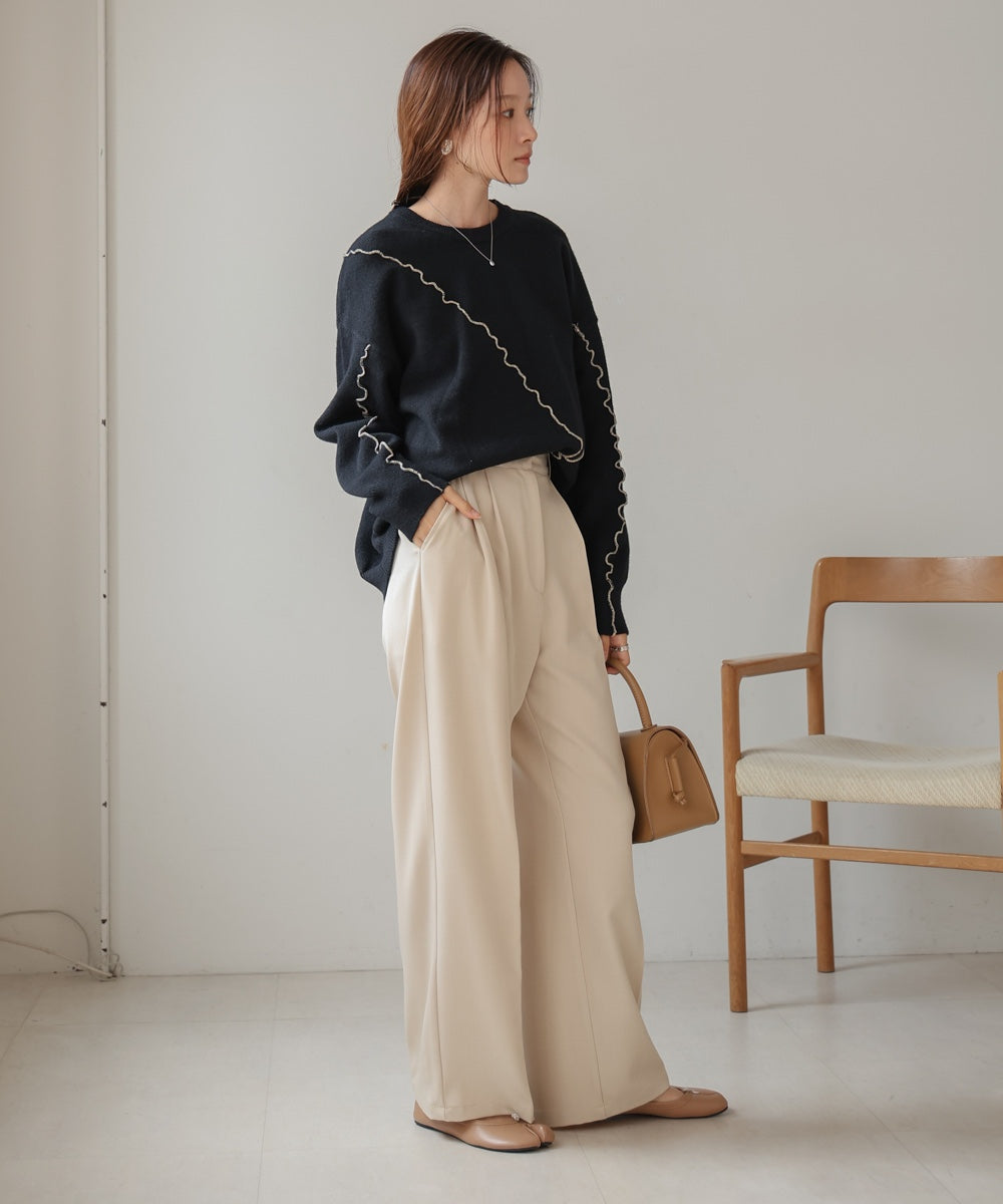 wave mellow knit tops