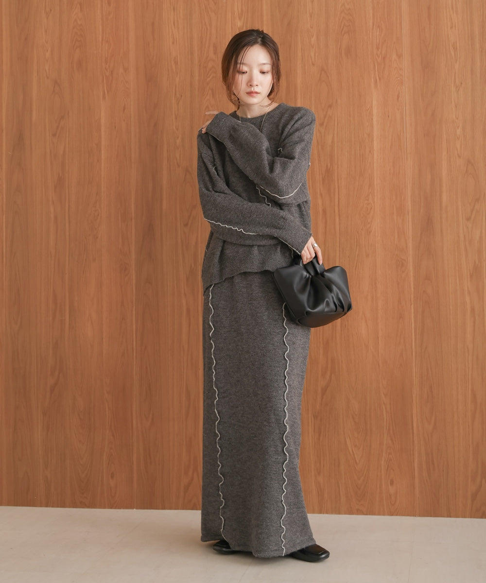 wave mellow knit tops