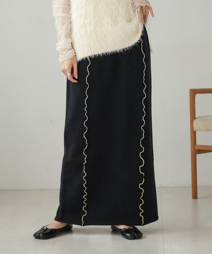 wave mellow knit skirt