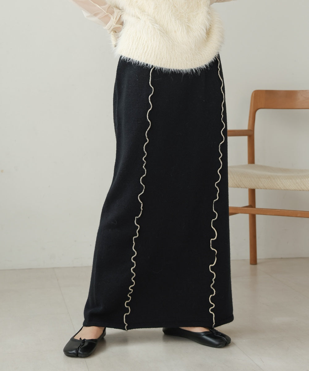 wave mellow knit skirt