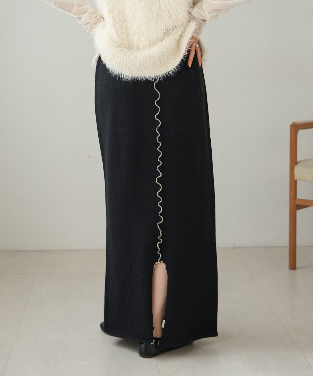 wave mellow knit skirt