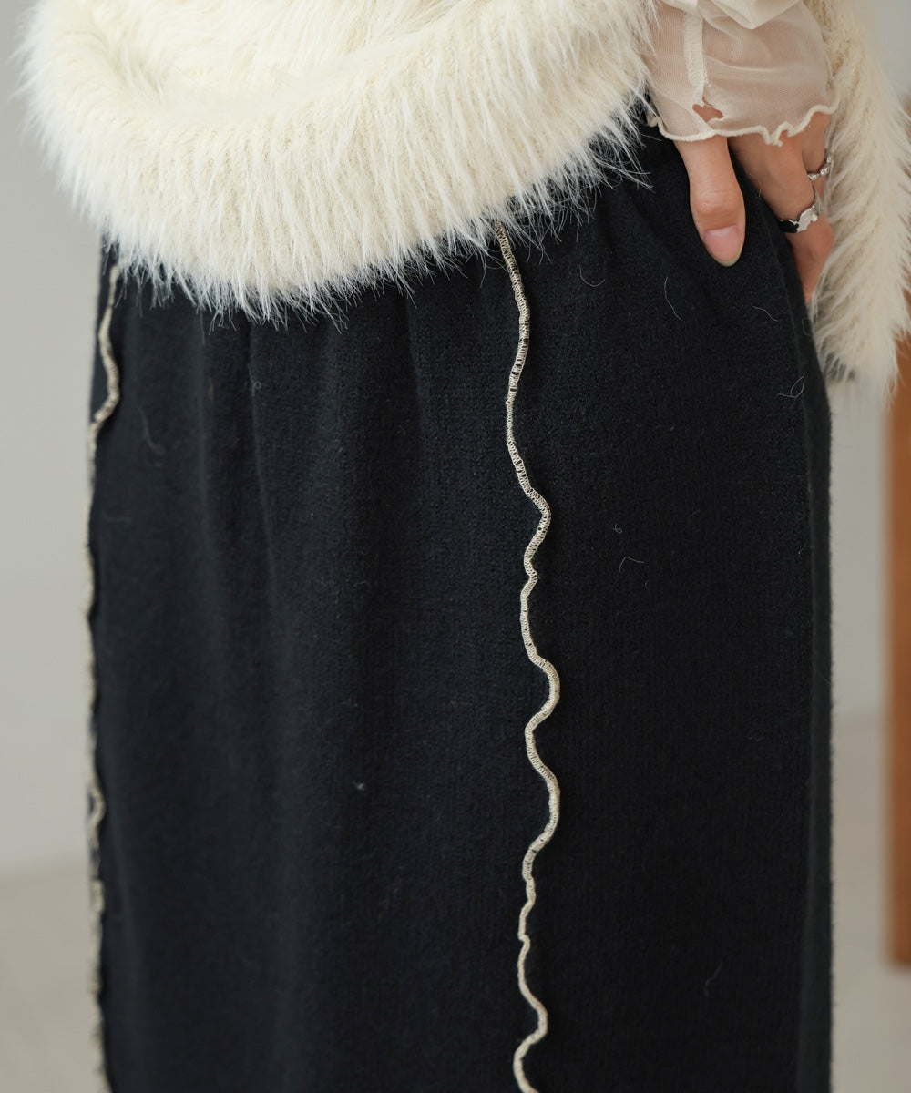 wave mellow knit skirt