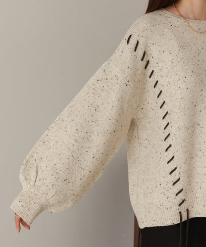 ［KNIT20％OFF］chocochip lace-up knit tops