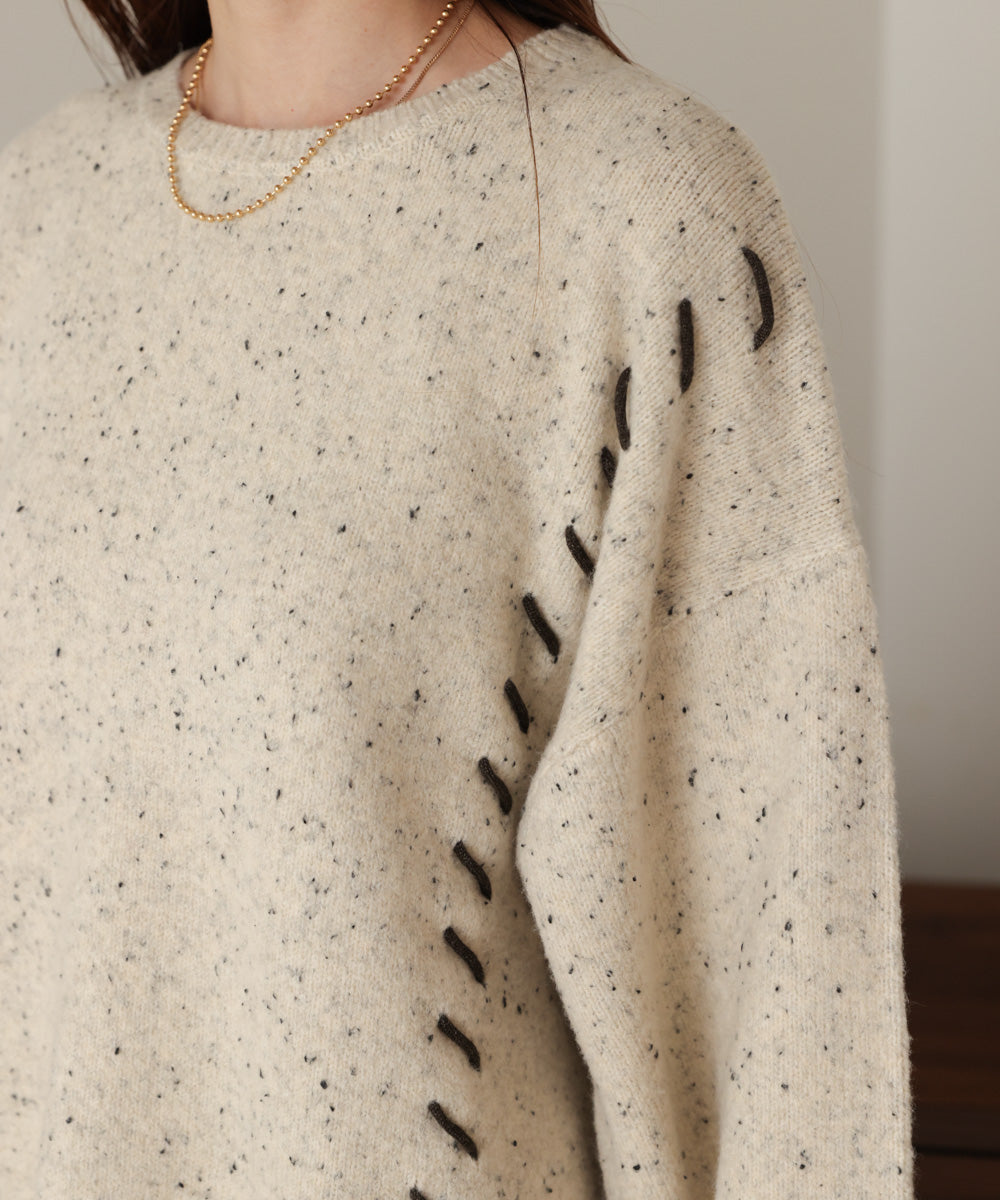 ［KNIT20％OFF］chocochip lace-up knit tops