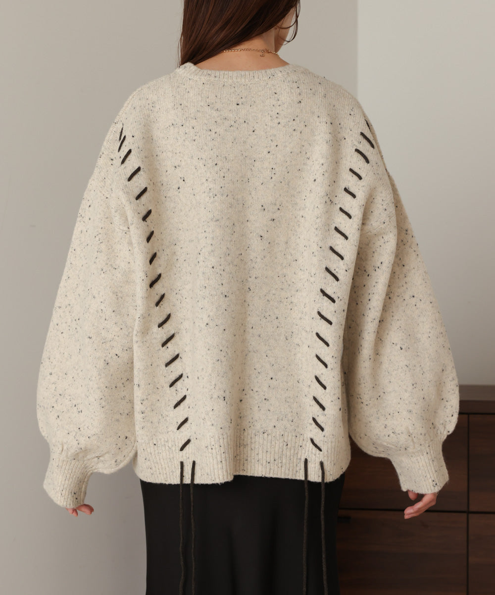 ［KNIT20％OFF］chocochip lace-up knit tops